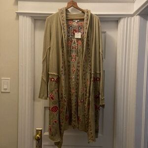 NEW Calf length cardigan wool blend made in  India